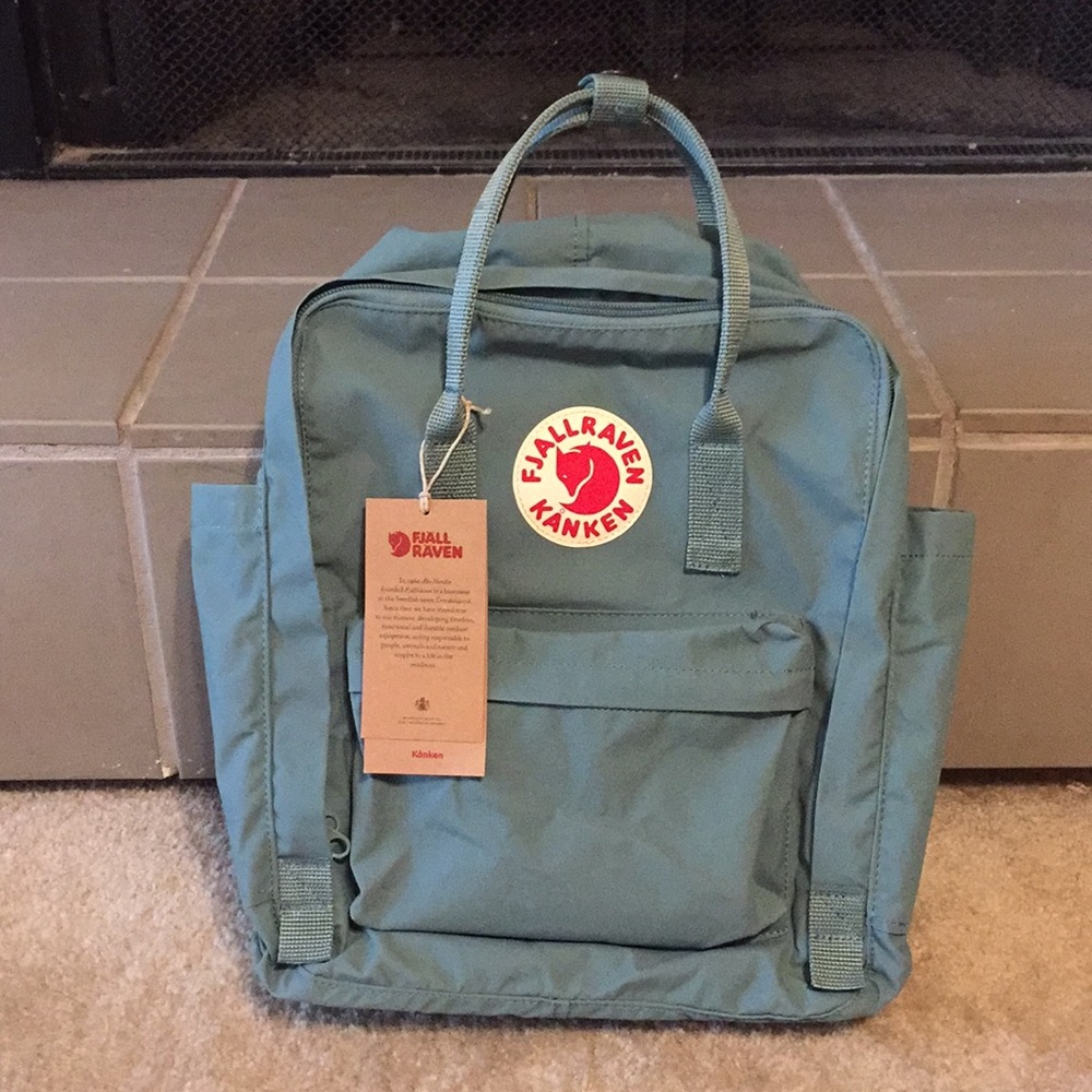 Fjällräven kanken classic bag in frost green, NWT